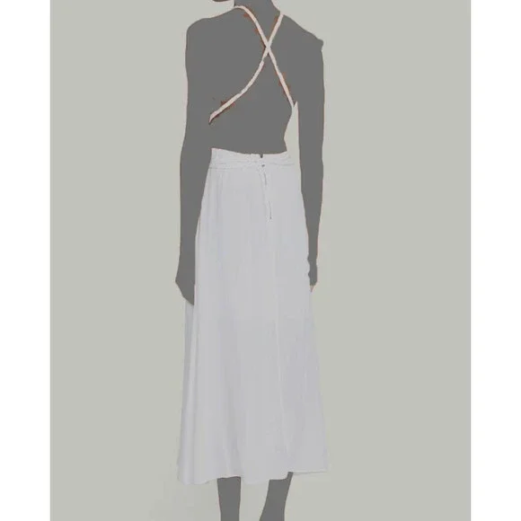 $465 Alice + Olivia Women's White Faith Open-Back Dress Size 2